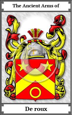 De roux Family Crest Download (JPG)  Book Plated - 150 DPI